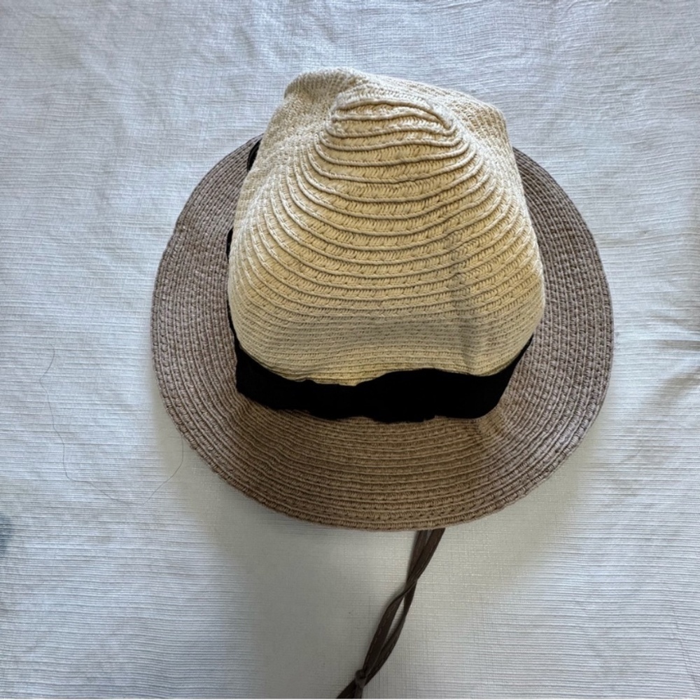 Parkhurst Two-Tone Straw Hat - Cream and Brown